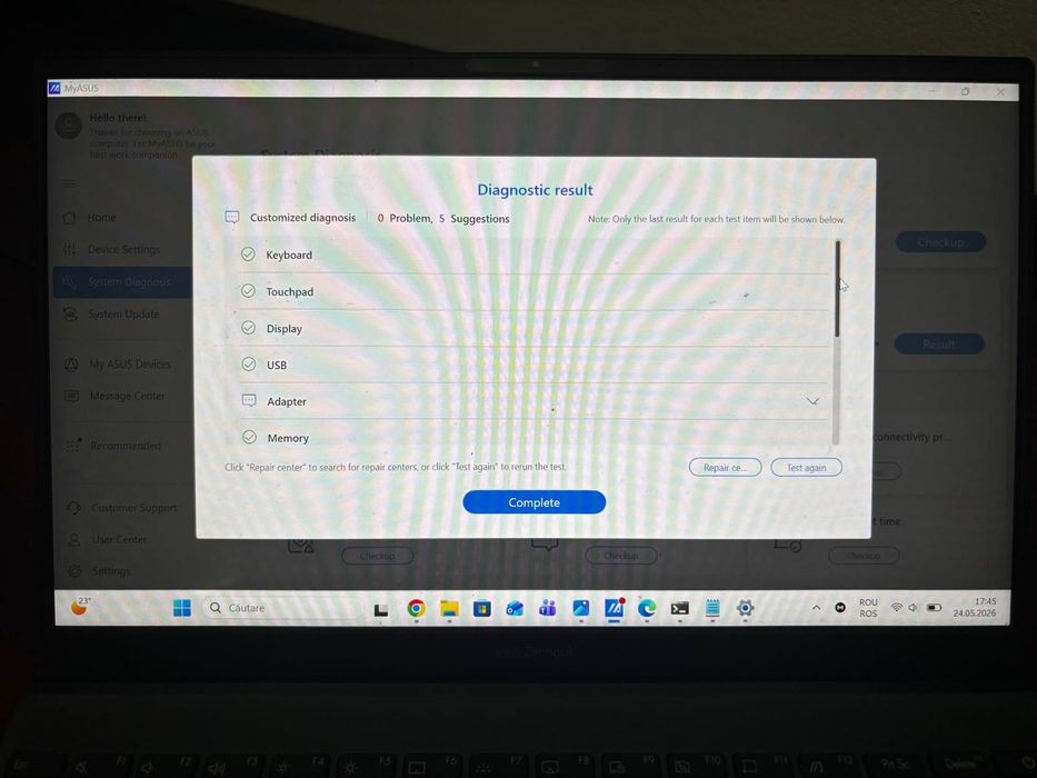 Laptop Asus Zenbook 14, strare foarte buna