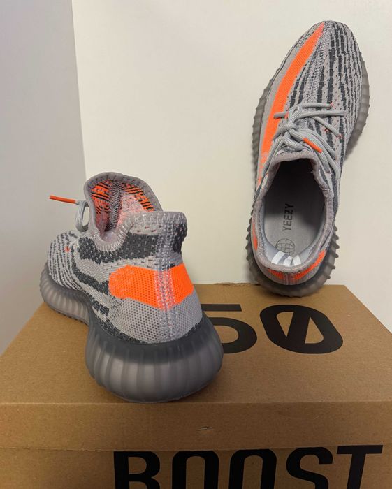 Adidasi Yeezy Boost 350 V2 Gri / Portocaliu Marimi 36-44 Unisex