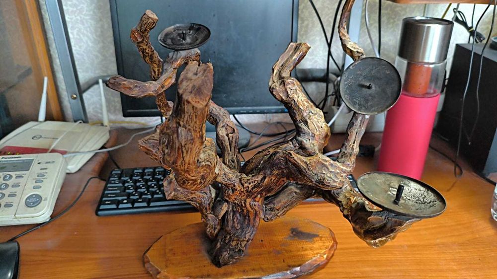 Подсвечник крафтовый из саксаула