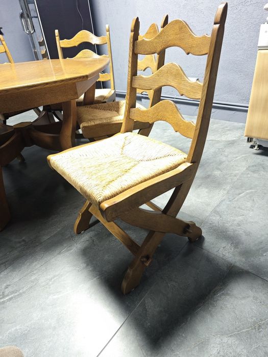 Masa cu 6 scaune din LEMN MASIV