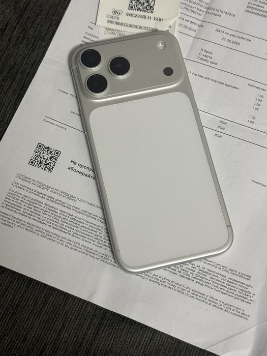 КАТО НОВ 512GB iPhone 17 Pro Max iStyle Гаранция 2027г. Silver