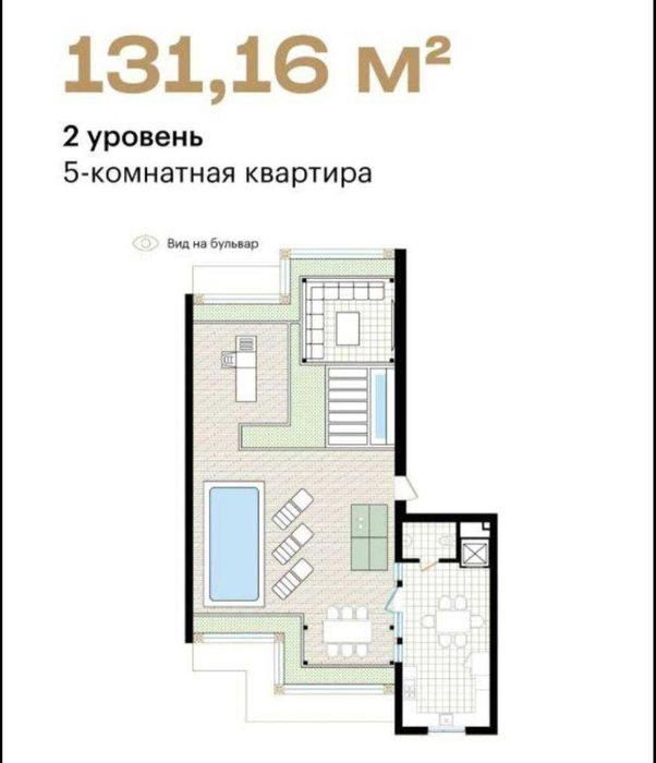Продается каробка ПЕНТХАУС ЖК Mirabad Avenue 3 линия Golden House