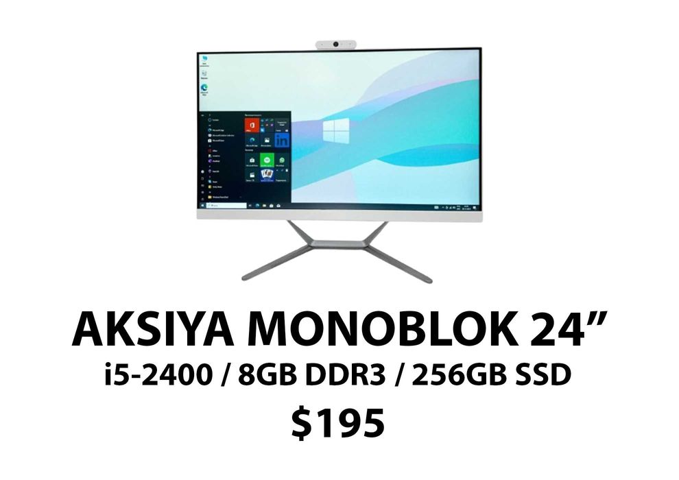 AKSIYA - Моноблок 24" / i5-2400 / DDR3 8ГБ / 256ГБ SSD