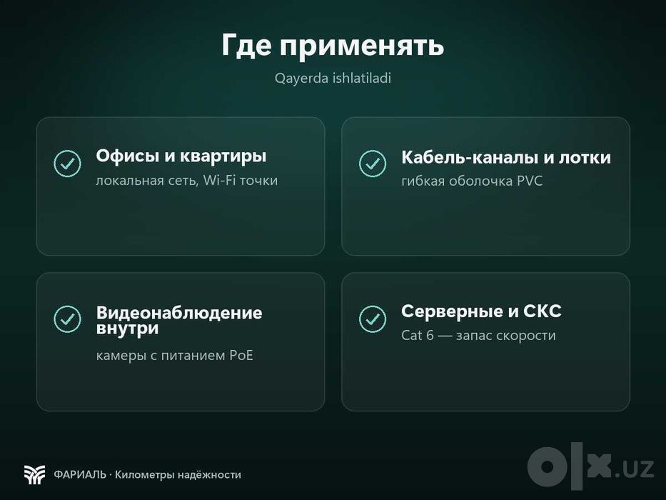 LAN-кабель F/UTP Cat 6 PVC 4x2x0,57, медь, 305 м, ФАРИАЛЬ