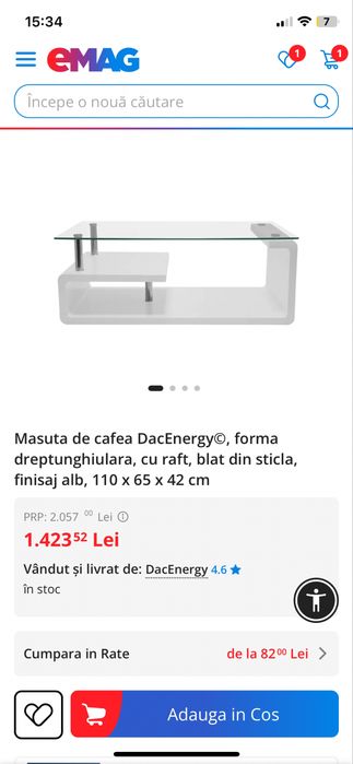 Masa  sticla living