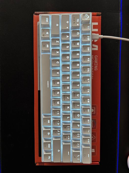 Mouse gaming QwertyKey Falcon Alb 8K, 30.000 DPI Wireless+TASTATURA