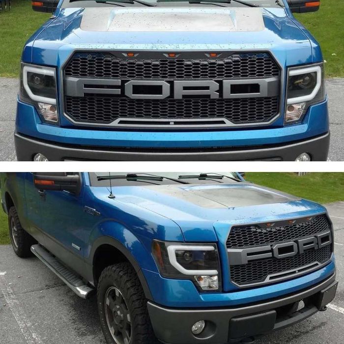 FORD F150 2009 - 2014 предна броня, задна броня, раздувки уширители, решетка, спойлер, фарове стопове с жълти мигачи