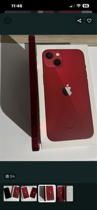 Iphone 13 red ,128 gb