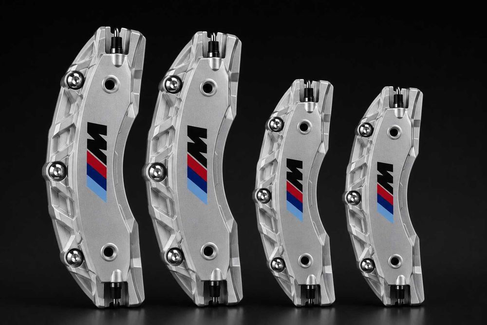Метални капаци за спирачни апарати M Power – BMW 1, 3, 5, X5, X6 – 4 броя, сребристи