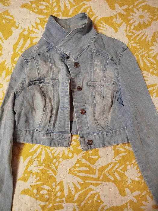 Дамско дънково якенце размер M,почти ново