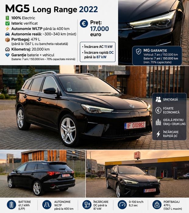 MG MG5 long range luxury full options 61kw REZERVAT!