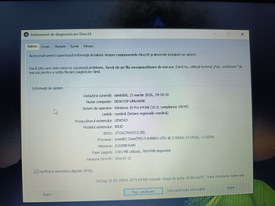 Laptop Lenovo Ideapad 110-15ISK