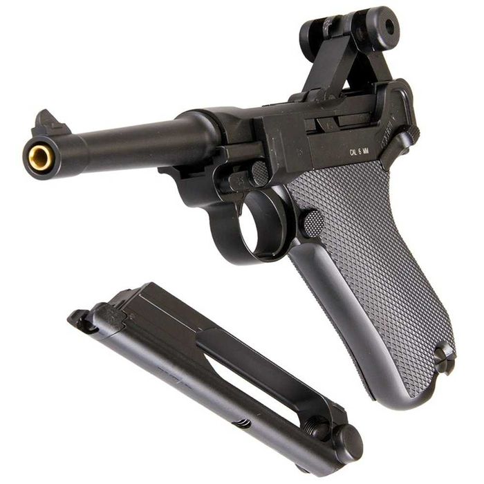 Pistol Istoric LuggerP08 4inch BlowBack  CO2 airsoft 6mm
