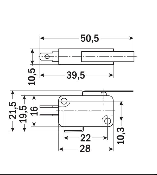 Микропереключатель микрик ( V-152-1C25)