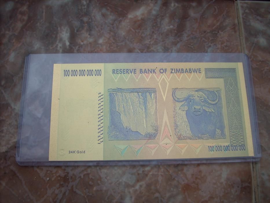 Банкнота Зимбабве - сто  трилиона долара