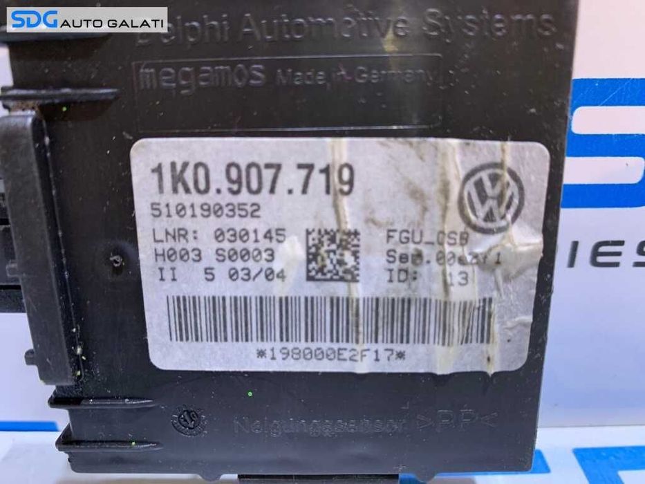 Modul Calculator Control Alarma Volkswagen Caddy 2004 - 2008 Cod 1K0907719 [L3527]