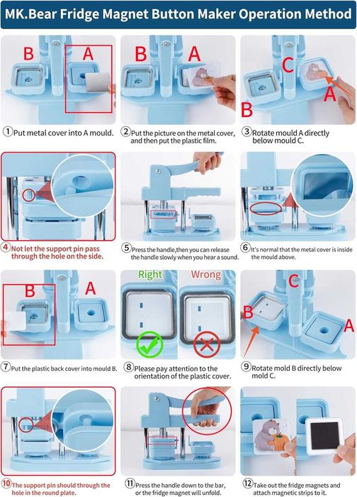 аппарат для изготовления значков и магнитов на холодильник