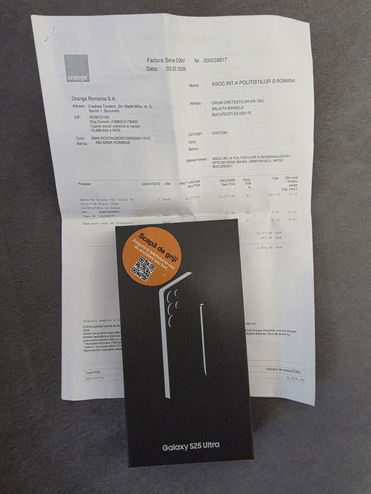 Samsung s25 Ultra 5G Black 512Gb NOU Sigilat Factură 2ANI GARANȚIE