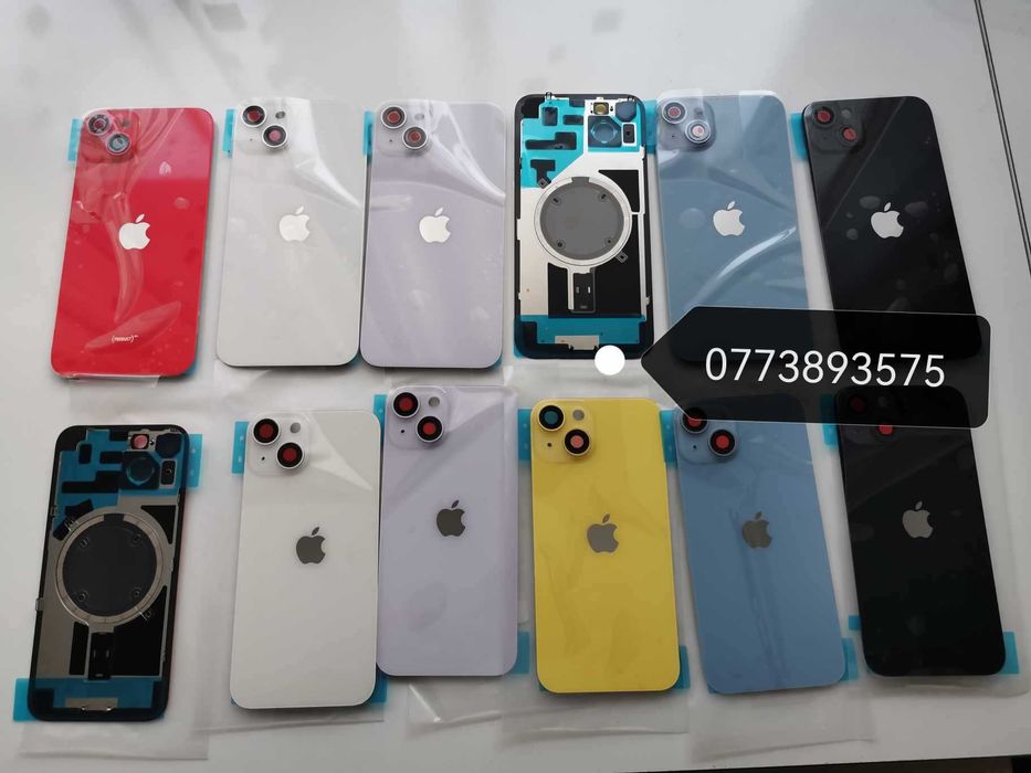 Capac sticla spate carcasa iPhone 15 14 13 12 11 x Xs 8 Max Plus Pro
