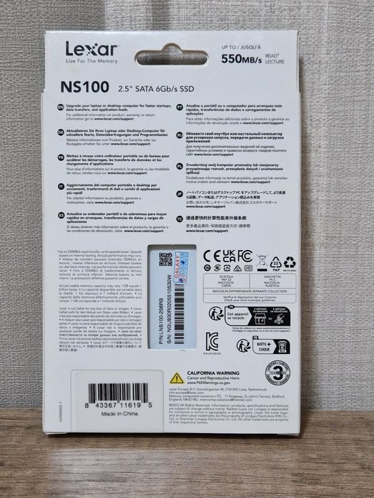 Lexar NS100 SATA SSD 256GB