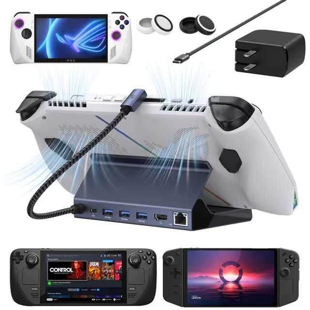 Dock iVANKY Statie de andocare 8 in 1 pentru console portabile (ROG Ally, Steam Deck, Lenovo Legion GO)