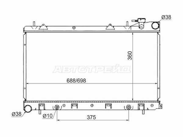 Радиатор охлаждения двигателя  Subaru Forester