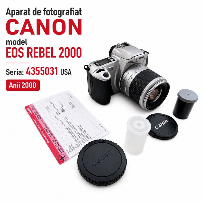 Aparat foto CANON EOS Rebel 2000 USA ca nou - poze colectie fotograf foto film analogic colectionar studio