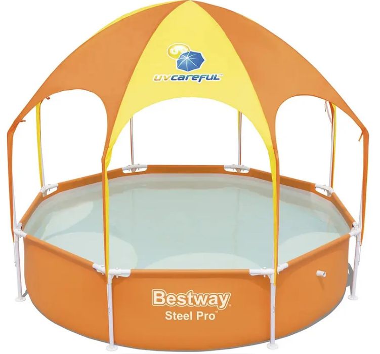 Piscina cu cadru metalic Bestway 56432, rotunda, pavilion, 244 x 51 cm