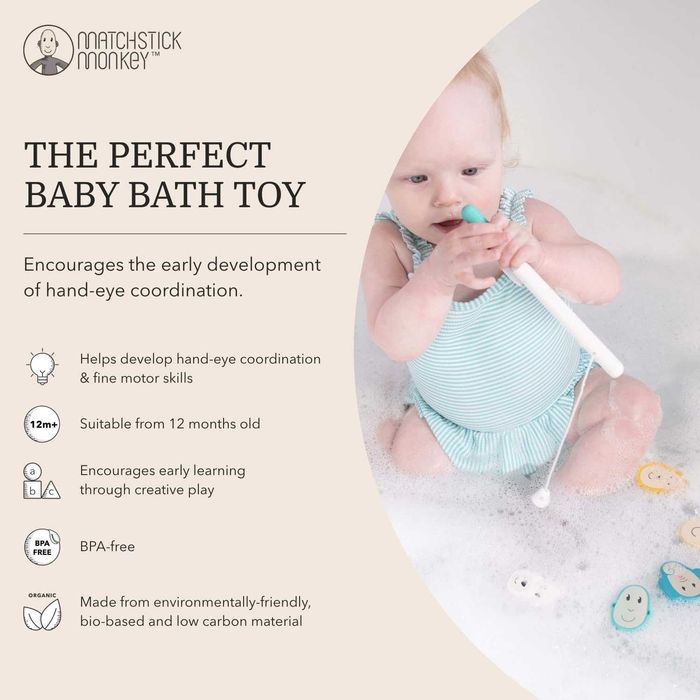 Антимикробна бебешка играчка за баня, сензорна игра за риболов, 1+