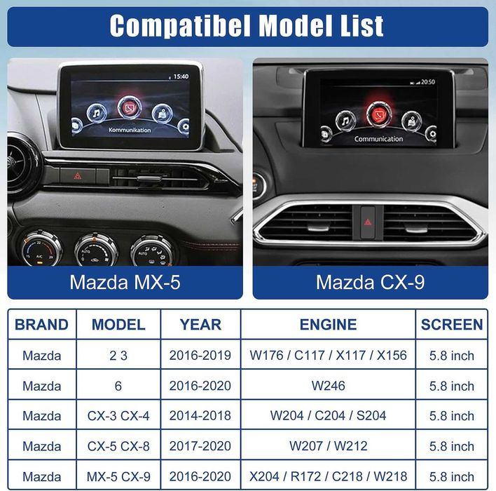 Безжичен Apple Carplay /Android Auto за Mazda  2/3/6/CX3/CX5/CX9/MX5 2014-2021