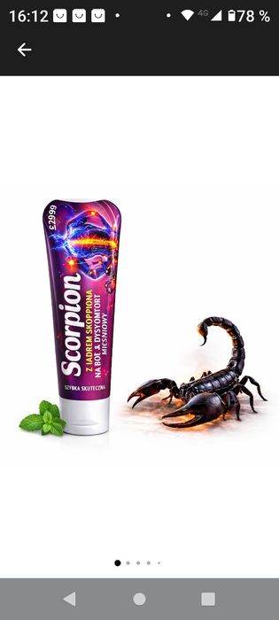 Crema cu extract de venin de scorpion