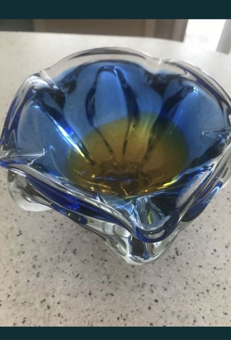 Ваза чешское стекло !