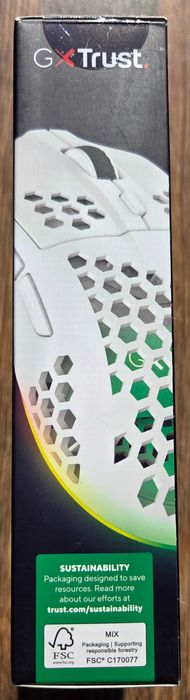 Геймърска Мишка: Trust GXT 929W Helox Ultra-lightweight Wireless - Бяла