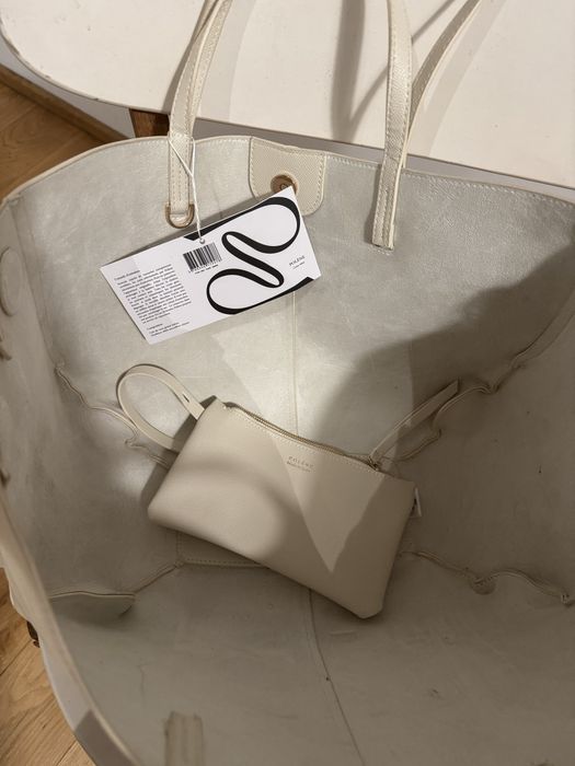 Голяма Бяла Чанта Polene с несесер