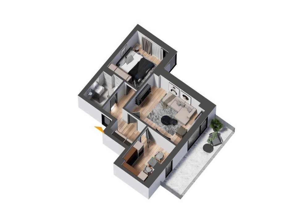 Apartament  2 camere Nicolina , 67 metri, etaj 2 Cod:158810