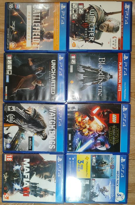 Игры для ps4 watch dogs,uncharted,mafia,battlefield,god of war,Bloodbo