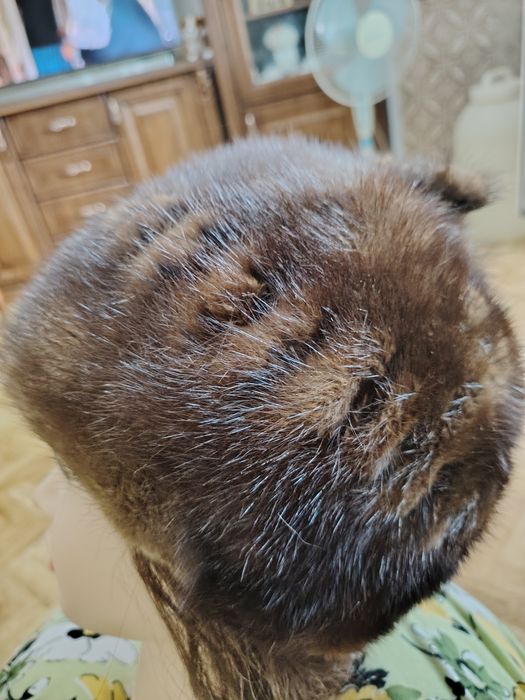 Шапки норка б/у три штуки