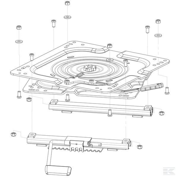 Suport Placa rotire scaun 360 grade Tractor/Buldo