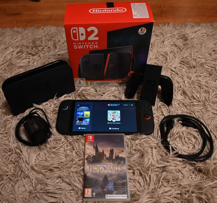 Consola Nintendo Switch 2+Joc Mario Kart World+joc Hogwarts Legacy