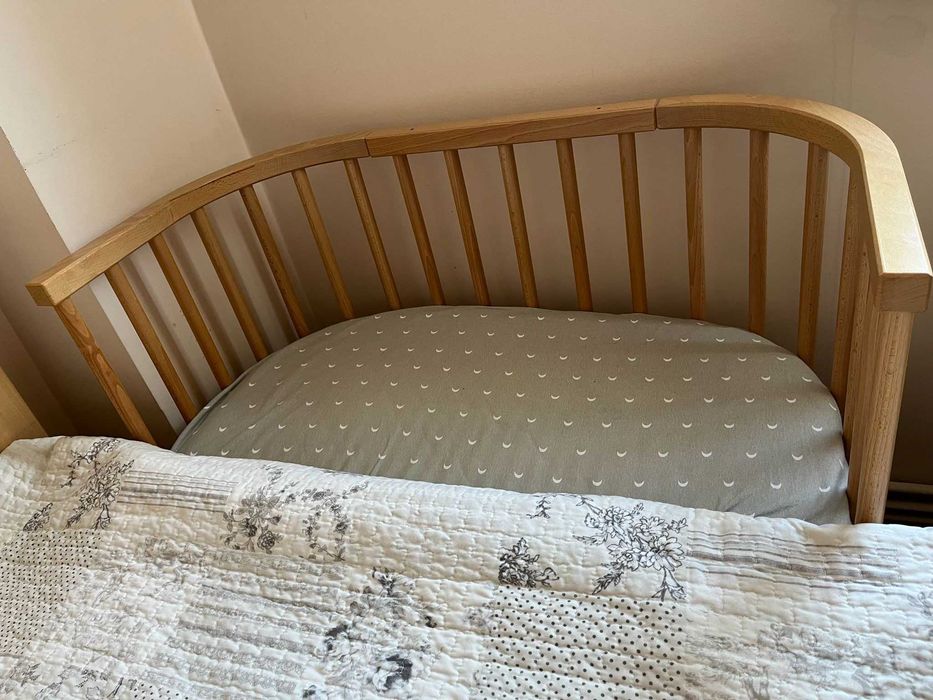 Patut co-sleeper lemn Baby Bay
