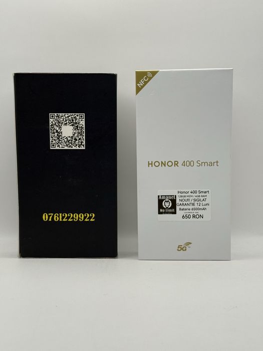 Honor 400 Smart Velvet Black 128GB /4GB Nou  Sigilat Garantie 12 Luni.