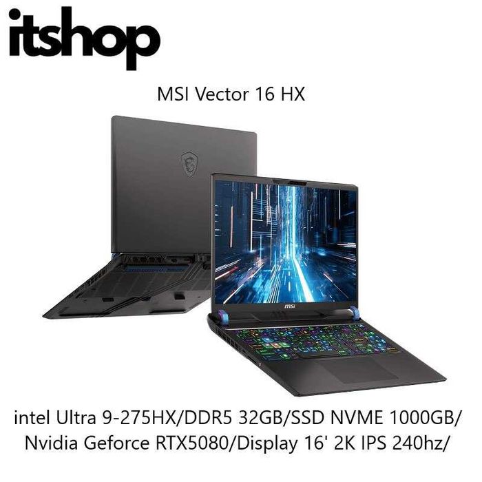 MSI Vector 16 Ultra 9 275HX/32/1000/RTX5080 16GB/Display 16 QHD 240hz