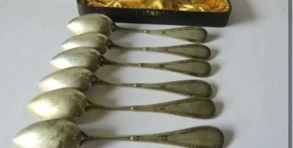 Set lingurite argint masiv romanesti