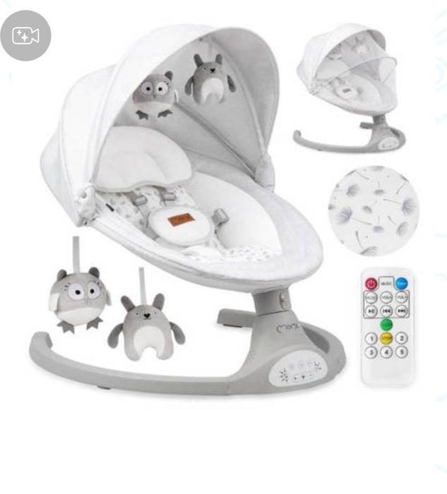 MoMi Lami Scaun balansoar electric Lami cu telecomanda Dark Grey