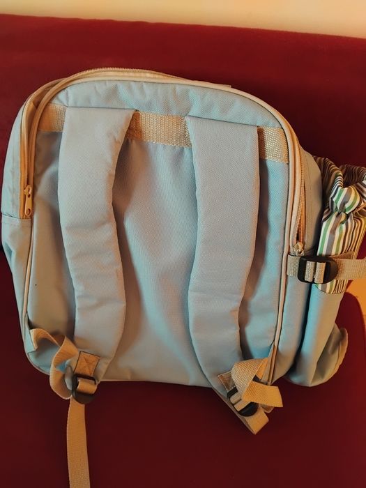 Раница, удобна за поход с принадлежности.