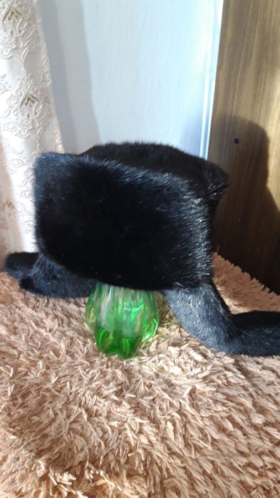 Шапка-ушанка норка.