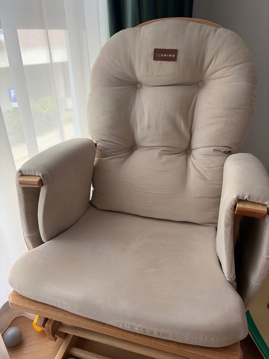 Fotoliu reglabil pentru alaptare cu suport pentru picioare Calm Me Natural, Beige, Onino