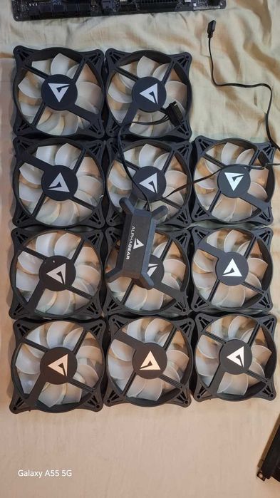 Set 11 coolere PC AlphaGear Reflect v3 ARGB, Infinity Mirror,120mm+Hub