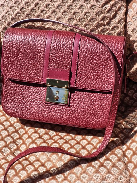кожена дамска чанта Musette, естествена кожа