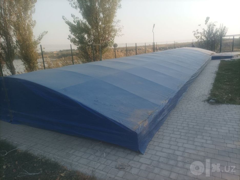 Банер ва баннер установка бассейн закрити тент установка
